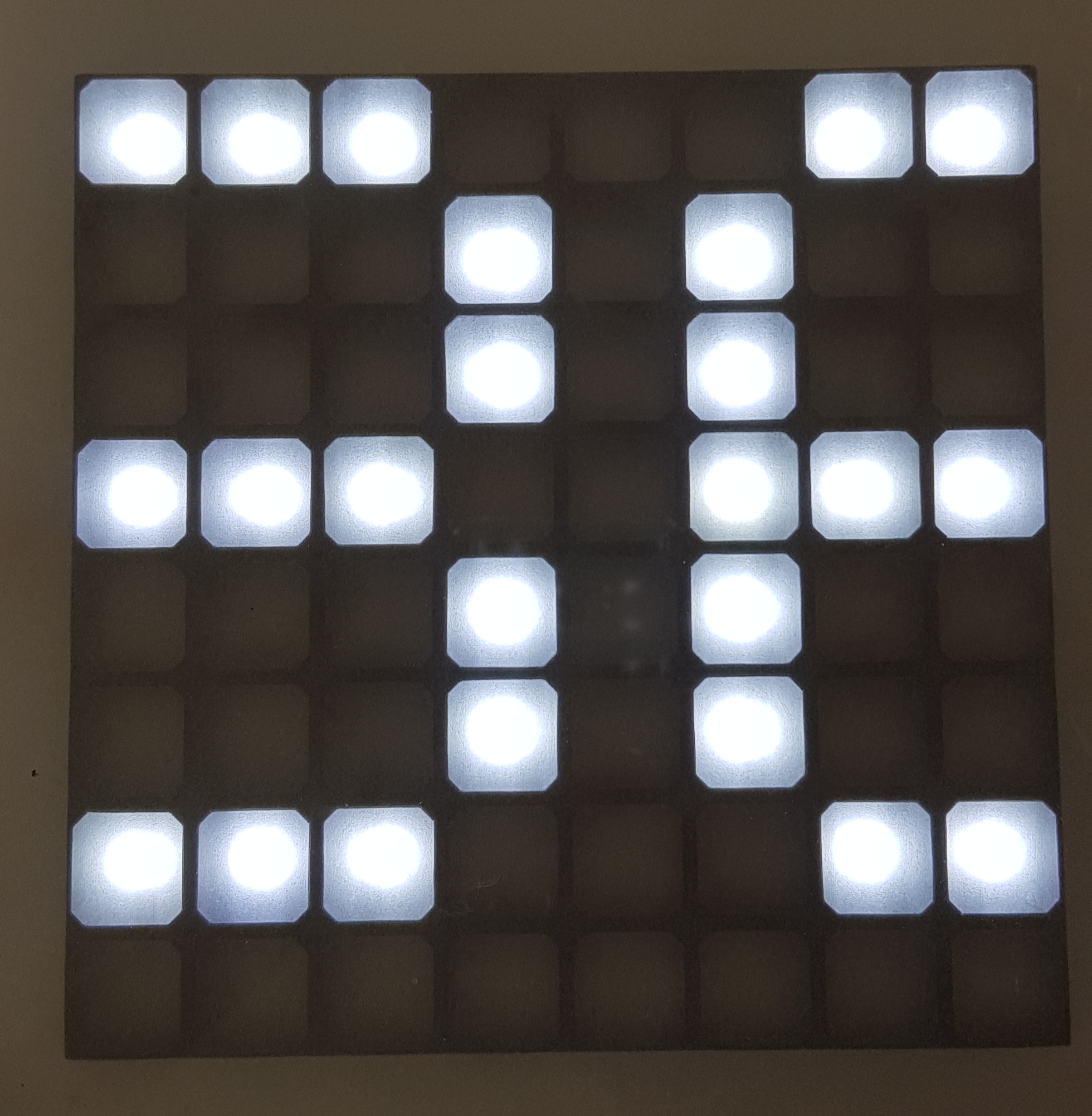 LED mátrix modul front nézet